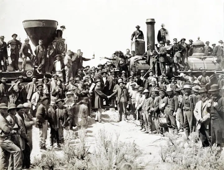 First Transcontinental Railroad completion ceremony